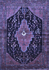 Medallion Blue Traditional Rug, tr252blu