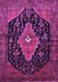 Machine Washable Medallion Purple Traditional Area Rugs, wshtr252pur