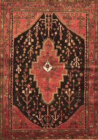 Medallion Brown Traditional Rug, tr252brn