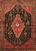 Machine Washable Medallion Brown Traditional Rug, wshtr252brn