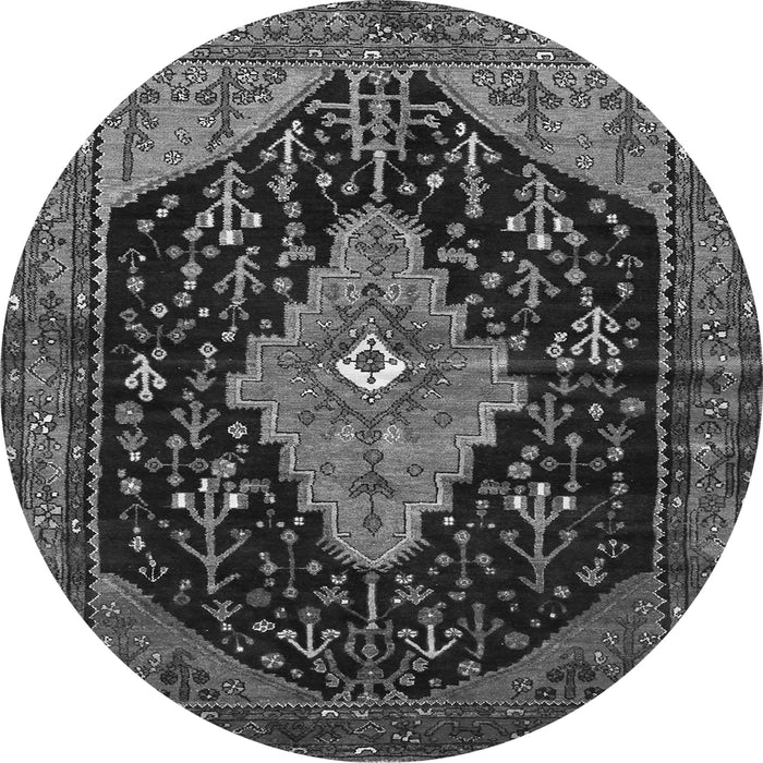 Square Medallion Gray Traditional Rug, tr252gry