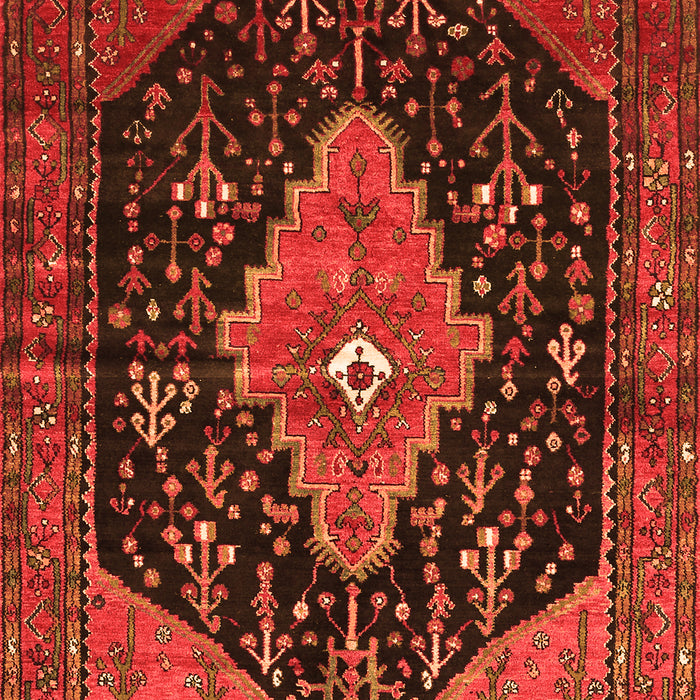 Medallion Orange Traditional Rug, tr252org
