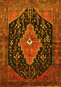 Medallion Yellow Traditional Rug, tr252yw