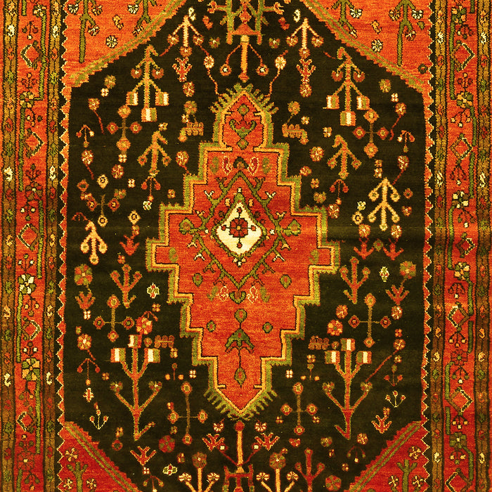 Medallion Yellow Traditional Rug, tr252yw