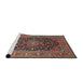 Sideview of Machine Washable Traditional Camel Brown Rug, wshtr253