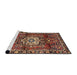 Sideview of Machine Washable Traditional Peru Brown Rug, wshtr2530