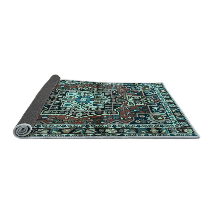 Sideview of Persian Light Blue Traditional Rug, tr2530lblu