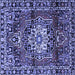 Square Persian Blue Traditional Rug, tr2530blu