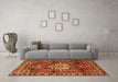 Machine Washable Persian Orange Traditional Area Rugs in a Living Room, wshtr2530org