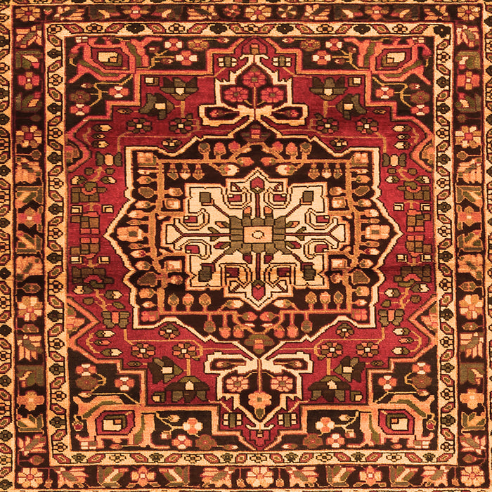 Serging Thickness of Persian Orange Traditional Rug, tr2530org