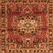 Serging Thickness of Persian Orange Traditional Rug, tr2530org