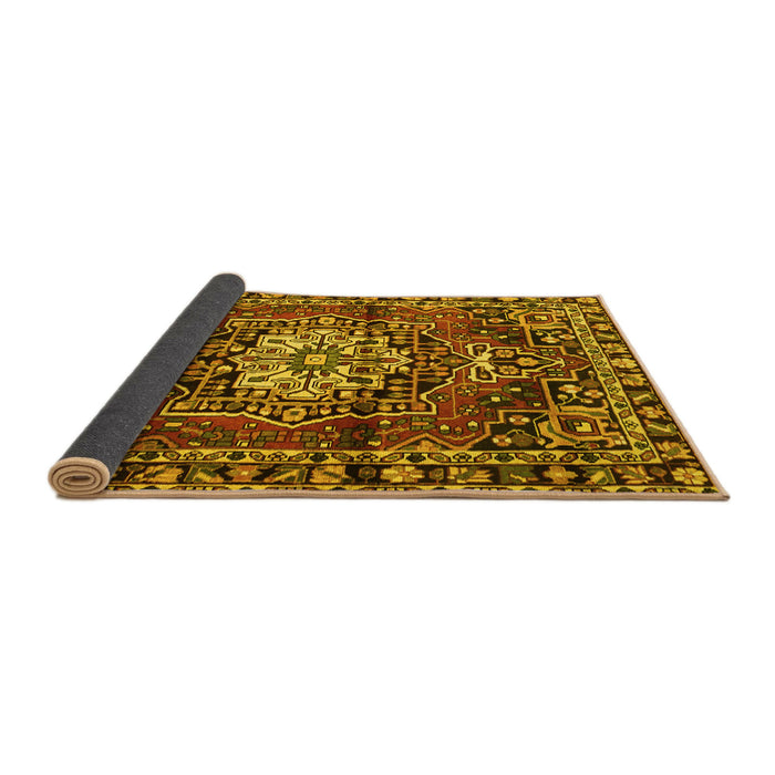 Sideview of Persian Yellow Traditional Rug, tr2530yw