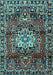 Machine Washable Persian Light Blue Traditional Rug, wshtr2530lblu