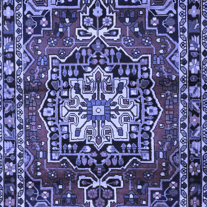 Machine Washable Persian Blue Traditional Rug, wshtr2530blu