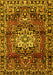 Machine Washable Persian Yellow Traditional Rug, wshtr2530yw