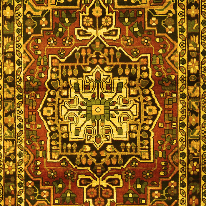 Machine Washable Persian Yellow Traditional Rug, wshtr2530yw