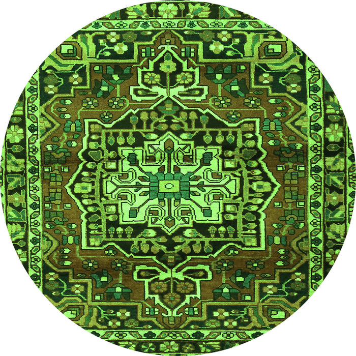 Machine Washable Persian Green Traditional Area Rugs, wshtr2530grn