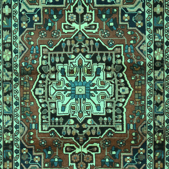 Machine Washable Persian Turquoise Traditional Area Rugs, wshtr2530turq