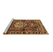 Sideview of Machine Washable Persian Brown Traditional Rug, wshtr2530brn