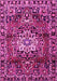 Machine Washable Persian Pink Traditional Rug, wshtr2530pnk