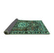 Sideview of Persian Turquoise Traditional Rug, tr2530turq