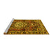 Sideview of Machine Washable Persian Yellow Traditional Rug, wshtr2530yw