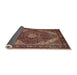 Sideview of Traditional Orange Salmon Pink Persian Rug, tr2531