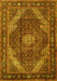 Machine Washable Persian Yellow Traditional Rug, wshtr2531yw