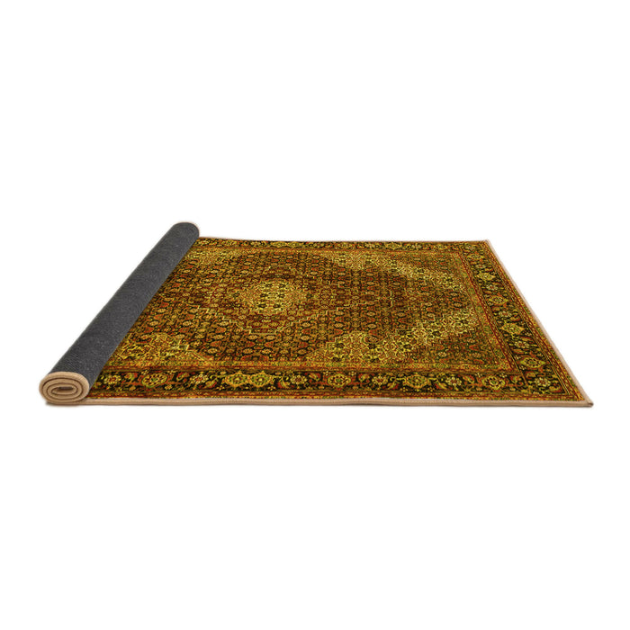 Sideview of Persian Yellow Traditional Rug, tr2531yw