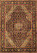 Machine Washable Persian Brown Traditional Rug, wshtr2531brn