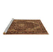 Sideview of Machine Washable Persian Brown Traditional Rug, wshtr2531brn