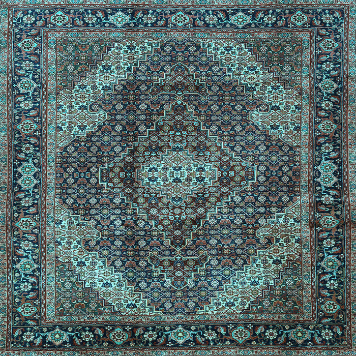 Square Machine Washable Persian Light Blue Traditional Rug, wshtr2531lblu