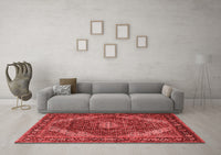 Machine Washable Persian Red Traditional Rug, wshtr2531red