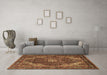 Machine Washable Persian Brown Traditional Rug in a Living Room,, wshtr2531brn