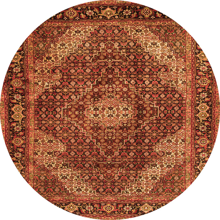 Machine Washable Persian Orange Traditional Area Rugs, wshtr2531org