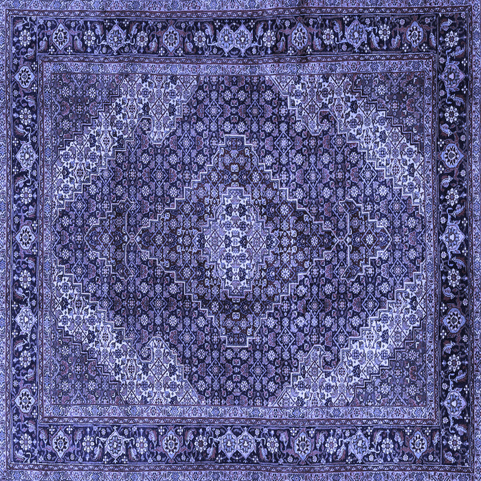 Square Machine Washable Persian Blue Traditional Rug, wshtr2531blu