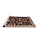 Sideview of Machine Washable Traditional Peru Brown Rug, wshtr2532