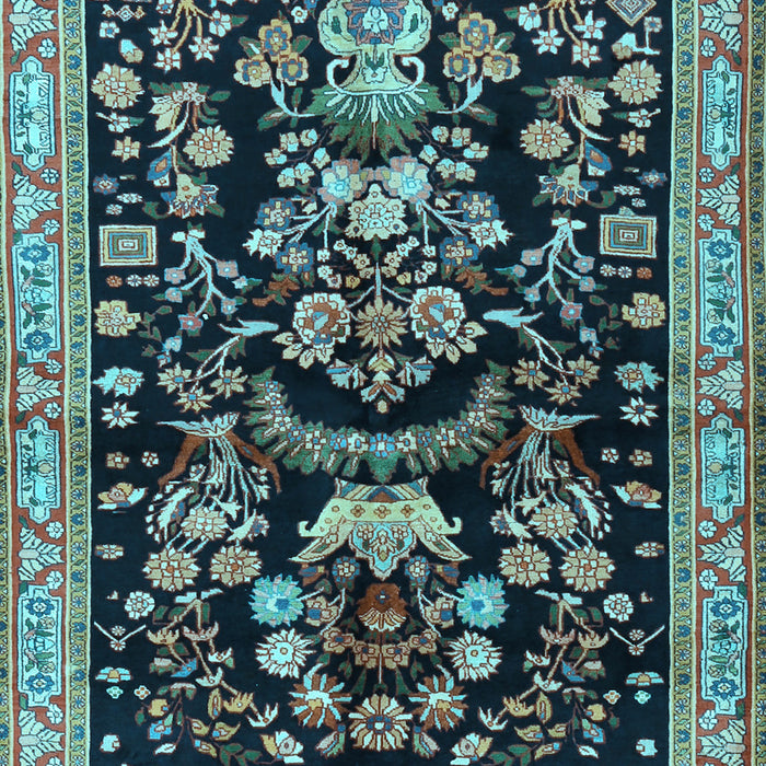 Animal Light Blue Traditional Rug, tr2532lblu