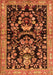 Serging Thickness of Machine Washable Animal Orange Traditional Area Rugs, wshtr2532org