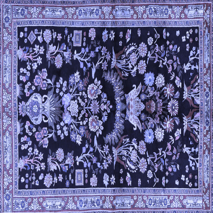 Square Machine Washable Animal Blue Traditional Rug, wshtr2532blu