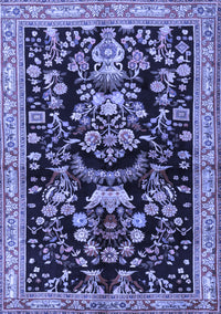 Animal Blue Traditional Rug, tr2532blu