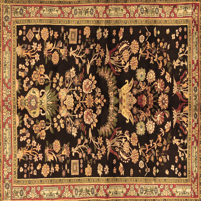 Square Machine Washable Animal Brown Traditional Rug, wshtr2532brn