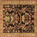 Square Machine Washable Animal Brown Traditional Rug, wshtr2532brn