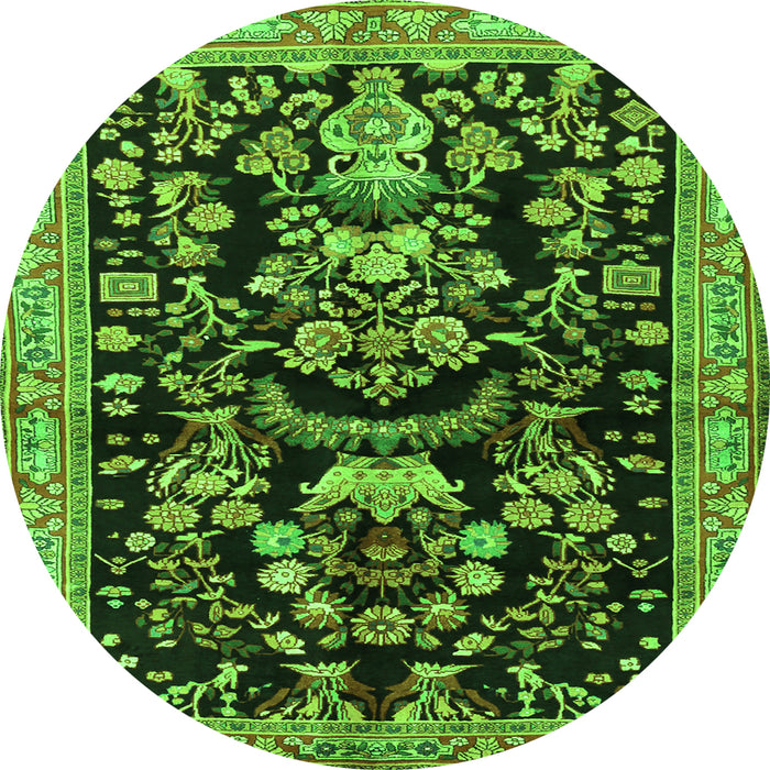 Machine Washable Animal Green Traditional Area Rugs, wshtr2532grn