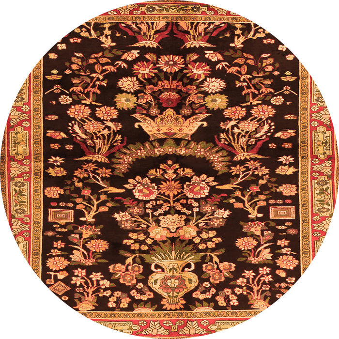 Machine Washable Animal Orange Traditional Area Rugs, wshtr2532org