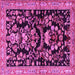 Square Animal Pink Traditional Rug, tr2532pnk