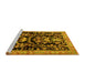 Sideview of Machine Washable Animal Yellow Traditional Rug, wshtr2532yw