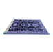 Sideview of Machine Washable Animal Blue Traditional Rug, wshtr2532blu