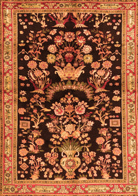 Animal Orange Traditional Rug, tr2532org