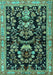 Animal Turquoise Traditional Rug, tr2532turq